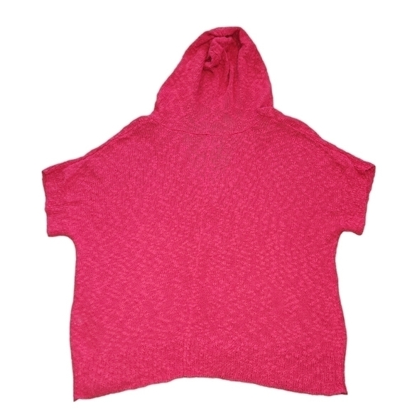 Avenue size 22/24 red hooded short sleeve knit button down sweater - Picture 8 of 8